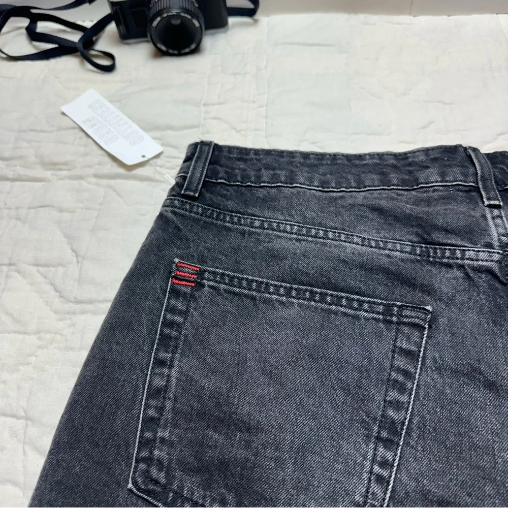 Washed Black Denim Shorts | High-Rise Relaxed Vintage-Style · BDG - Picture 11 of 13